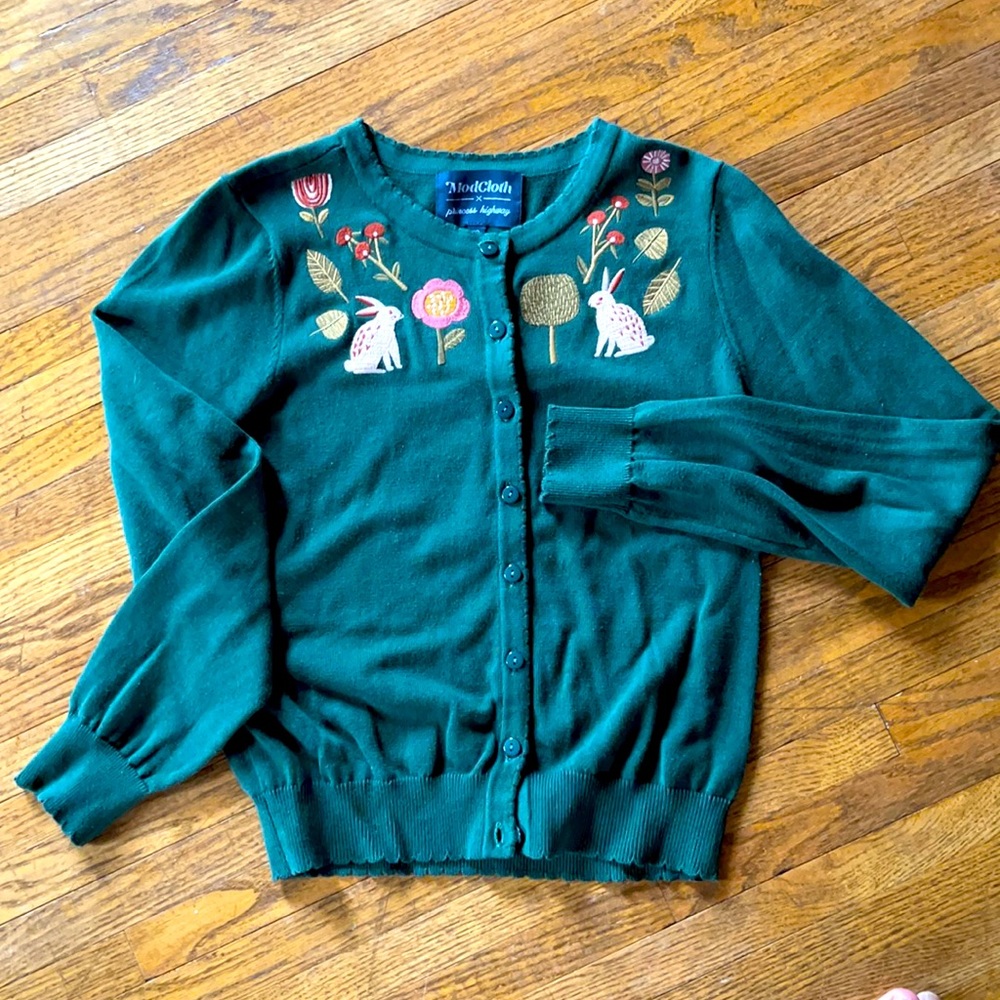 ModCloth bunny cardigan sweater -UK size 10